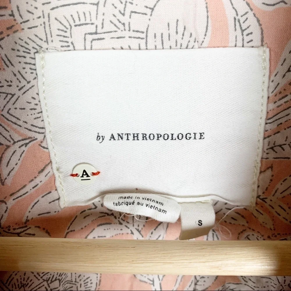 ANTHROPOLOGIE Lida Utility Jacket Pink Camo Oversized Cargo Boho Chic US S - Picture 9 of 13